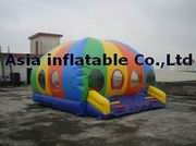Rainbow Colorful Inflatable Dome Bounce Castle
