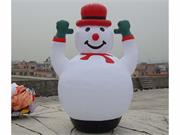Christmas LED Lighted Airblown Inflatable Snowman Top Hat Figure Yard Decoration