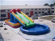 Customized 3 In 1 Inflatable Water Slide Combos