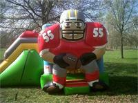 Mini Size Inflatable Slide in NFL Rugby Player Design