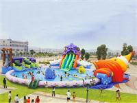Giant Inflatable Octopus Slide Water Parks 25m Diameter