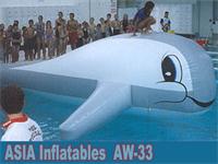 Aqua Runs Squirt Dolphin Slide Airflow Inflatable Water Games